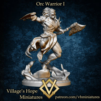 Orcs, Orc King & Victims (9 figures) | Village's Hope Miniatures | UNPAINTED Miniature in Resin