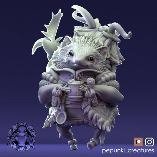 Hedgehog | Pepunki Creatures | UNPAINTED Miniature in Resin
