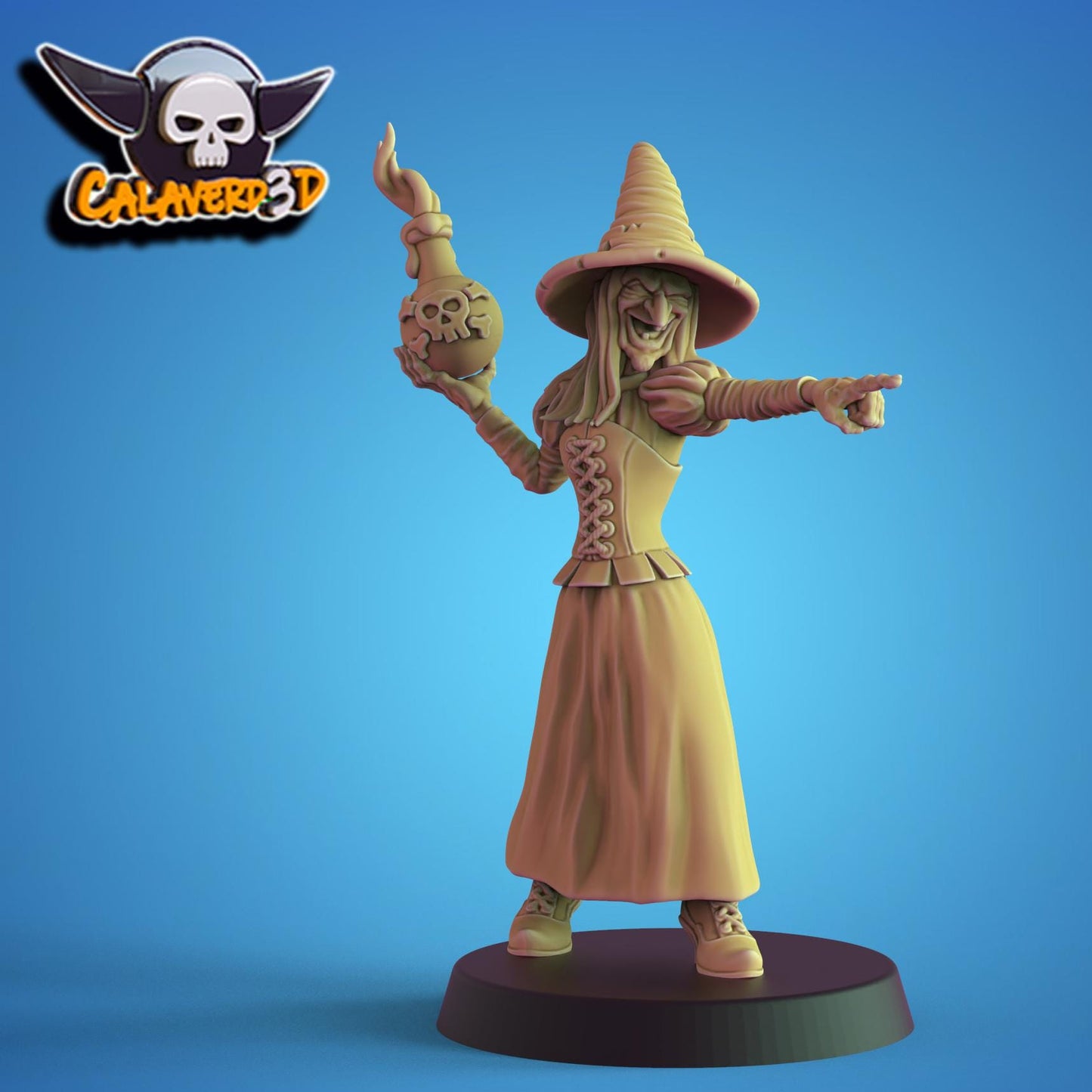 Halloween Witches Fantasy Football Team | Calaverd3D | UNPAINTED Miniature in Resin