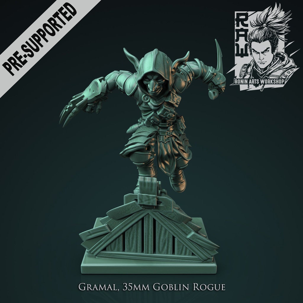 Gramal, Globlin Rogue | Ronin Arts Workshop | UNPAINTED Miniature in Resin