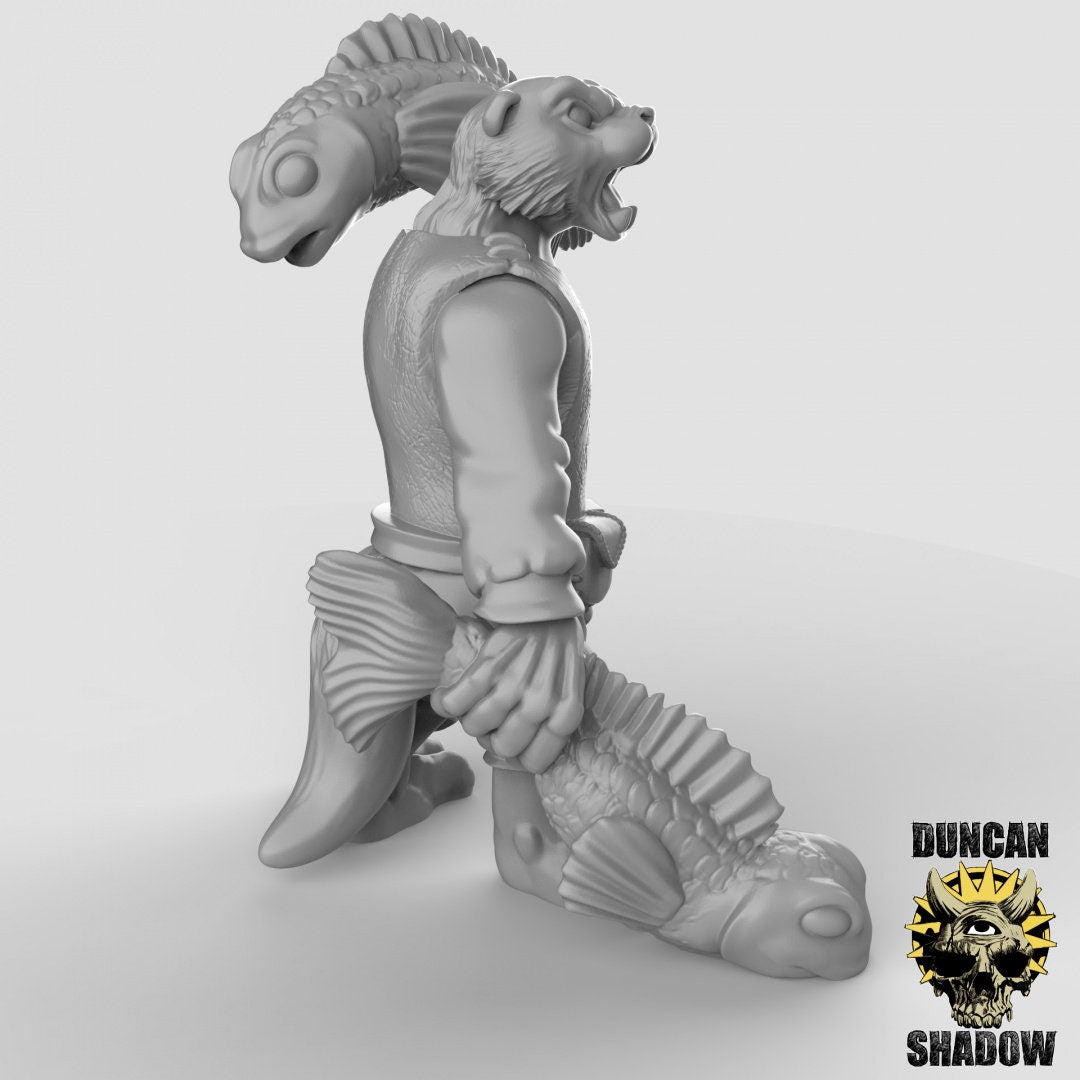 Band of Otters with Fish Clubs (Set of 3) - Duncan Shadow