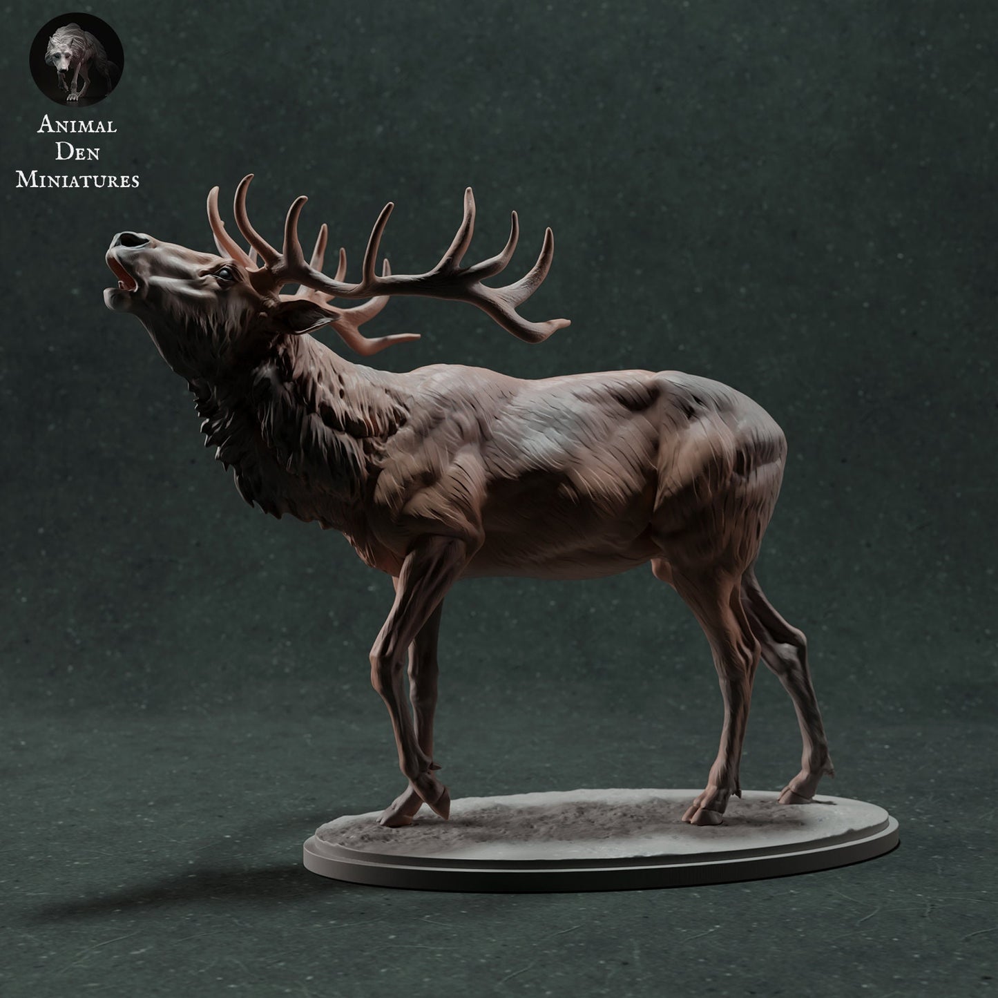 Red Deer Stag Call | Animal Den Miniatures | UNPAINTED Miniature in Resin