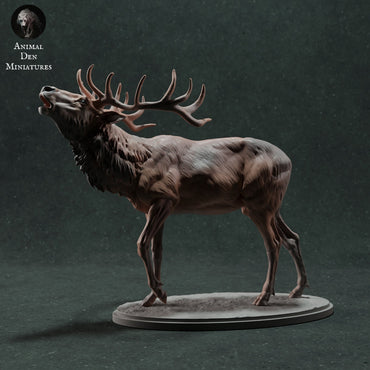 Red Deer Stag Call | Animal Den Miniatures | UNPAINTED Miniature in Resin