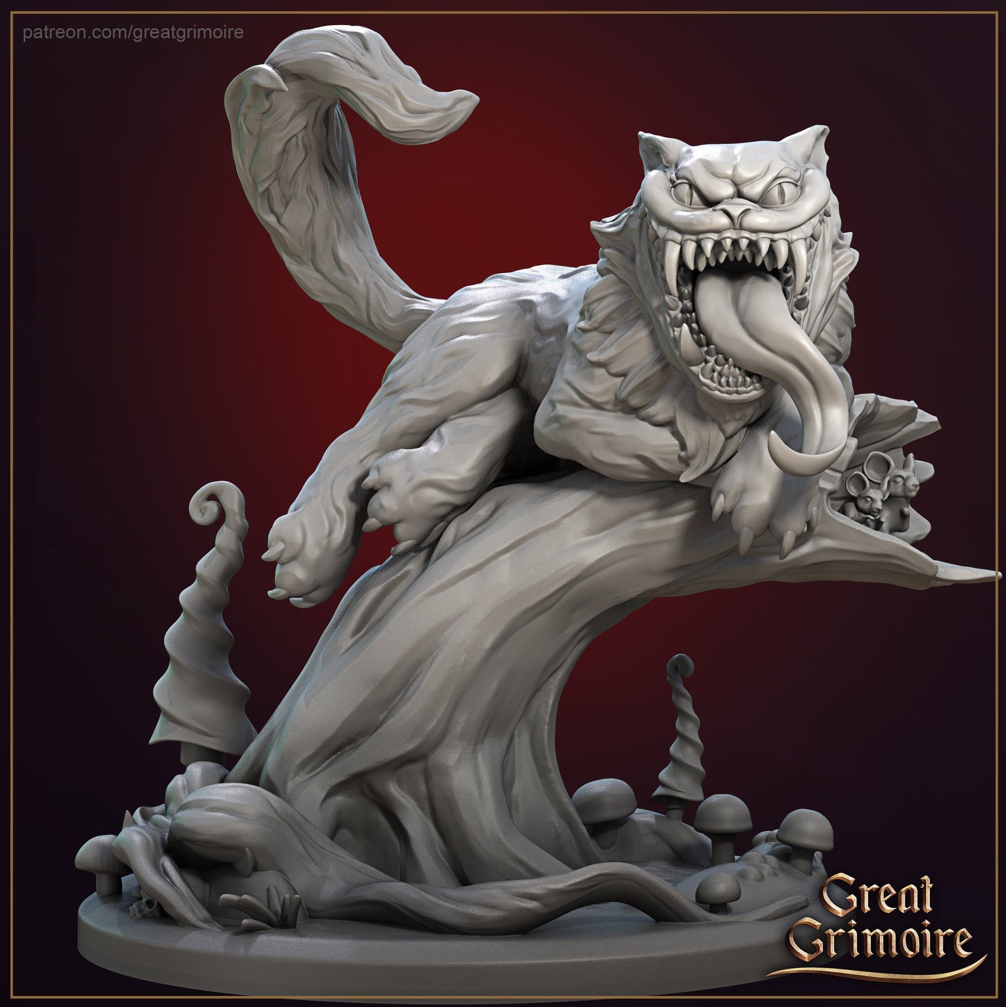 Cheshire Cat | Great Grimoire | UNPAINTED Miniature in Resin
