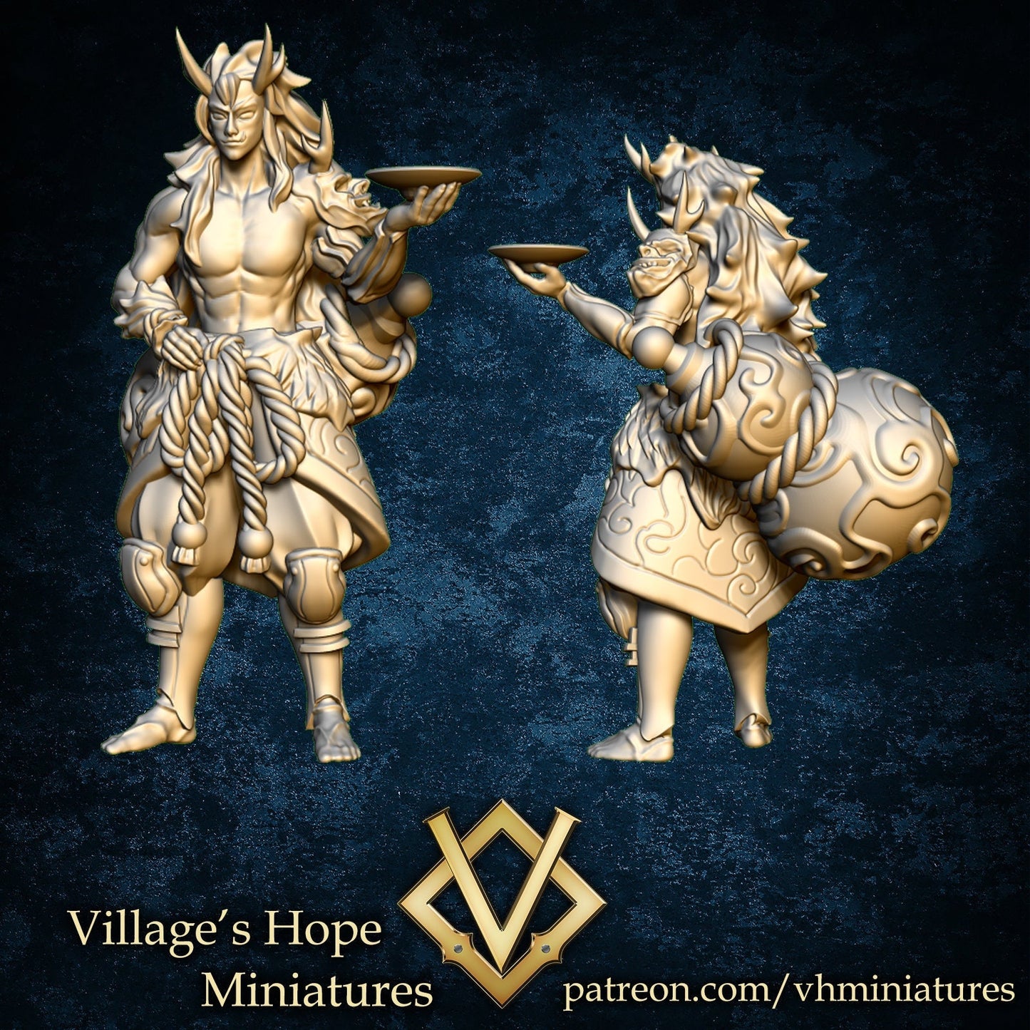 Shuten Douji Oni King | Village's Hope Miniatures | UNPAINTED Miniature in Resin