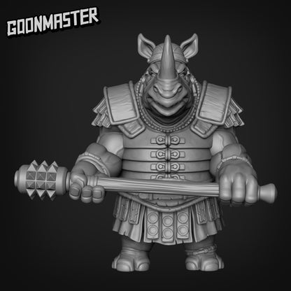 Raging Rhinos (5 poses) Lorica Segmentata - Goon Master | UNPAINTED Miniature in Resin