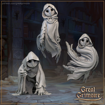 Spirits of the Secret Sand Library (3 versions) | Great Grimoire | UNPAINTED Miniature in Resin