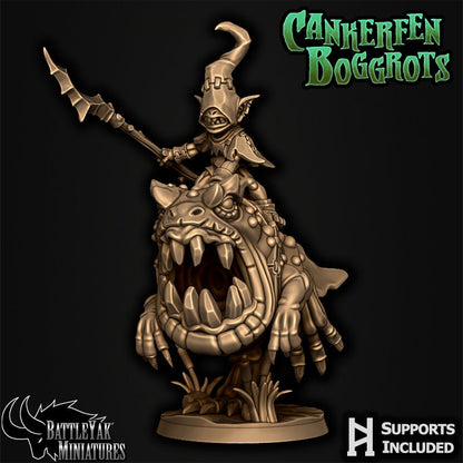 Murkmire Frogriders Pack (6 versions) | Battle Yak Miniatures are One Page Rules Compatible | UNPAINTED Miniature in Resin