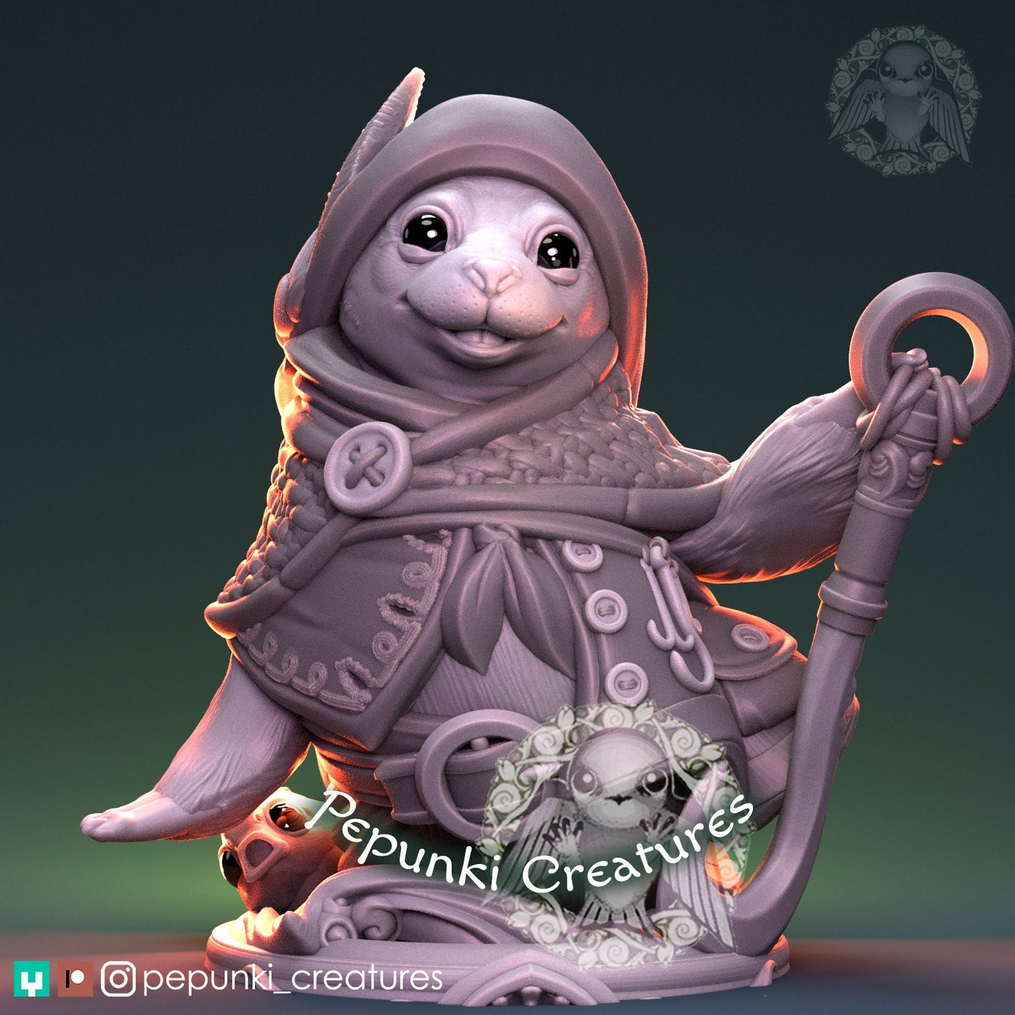 Carl Sailor Seal | Pepunki Creatures | UNPAINTED Miniature in Resin