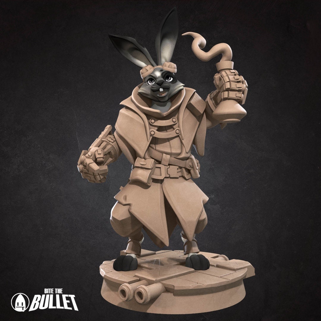 Harengon Artificer | Bite the Bullet | UNPAINTED Miniature in Resin