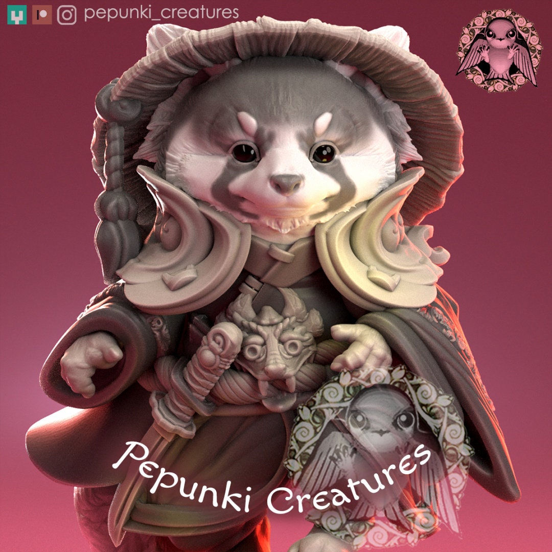 Red Panda | Pepunki Creatures | UNPAINTED Miniature in Resin