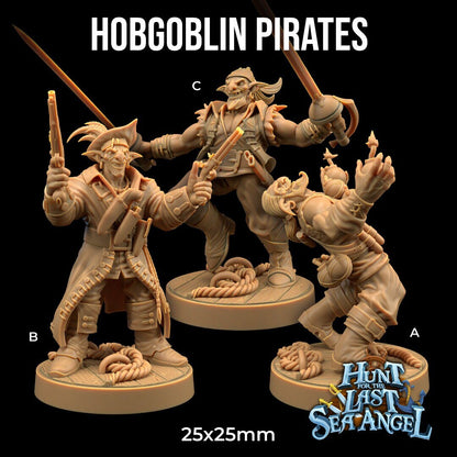 Hobgoblin Pirates (3 versions) | Hunt for The Last Sea Angel | Dragon Trappers Lodge | UNPAINTED Miniature in Resin