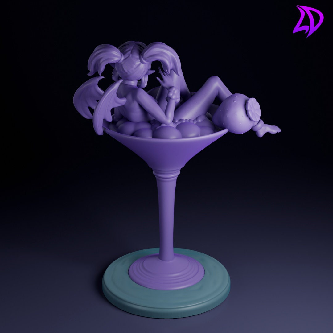 Matini, Drunk Dipping Dragonette | Lavender Devilry | UNPAINTED Miniature in Resin