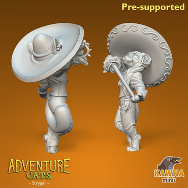 Strygur Rogue Cat - Female | Kawna | Adventure Cats | UNPAINTED Miniature in Resin