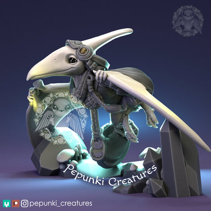 Pterodactyl Alchemist | Pepunki Creatures | UNPAINTED Miniature in Resin