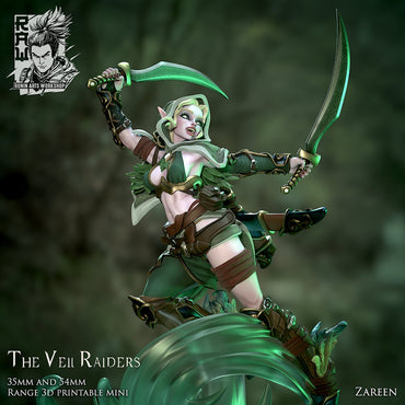 Zareen, Blade Dancer Forest Elf | Ronin Arts Workshop | UNPAINTED Miniature in Resin