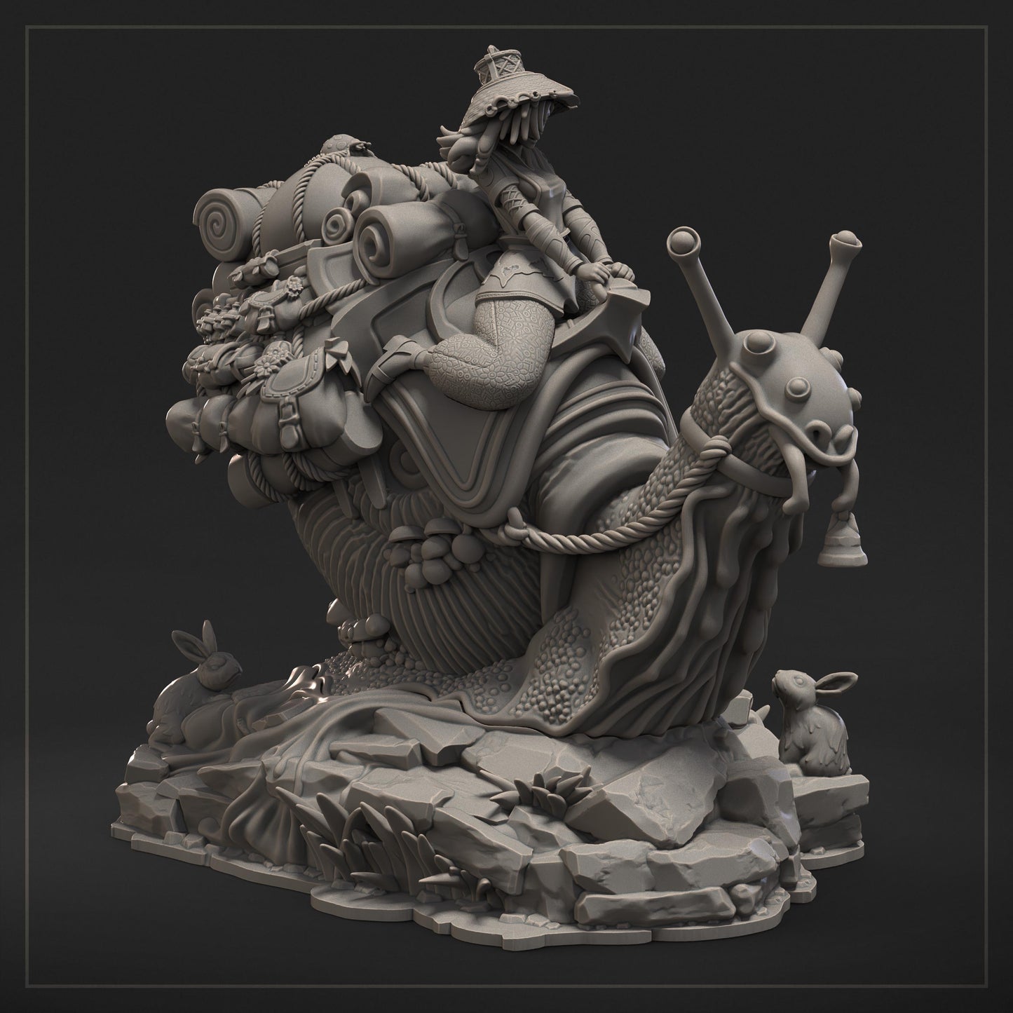 Luma | Snail Rider | Dungeons & Maidens | UNPAINTED Miniature in Resin