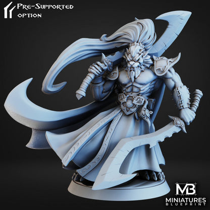 Leonin Warriors (3 versions) | Miniatures Blueprint | UNPAINTED Miniature in Resin