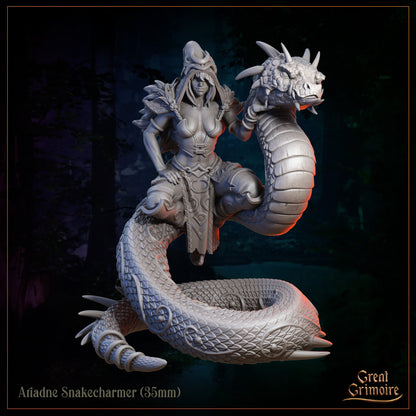 Ariadne Snakecharmer | Great Grimoire | UNPAINTED Miniature in Resin