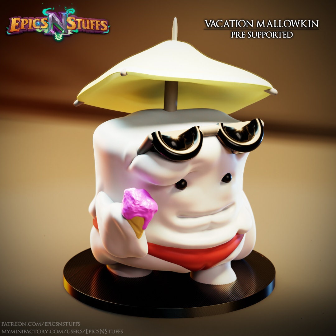 Vacation Mallowkin | Epics'N'Stuffs | UNPAINTED Miniature in Resin