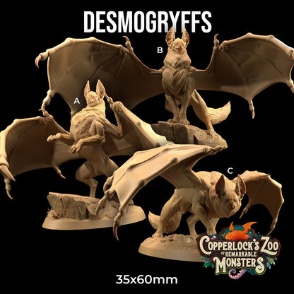 Desmogryffs (3 versions) | Copperlock's Zoo | Dragon Trapper's Lodge | UNPAINTED Miniature in Resin