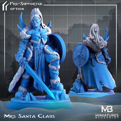 Mr. & Mrs. Santa Claus | Miniatures Blueprint | UNPAINTED Miniature in Resin