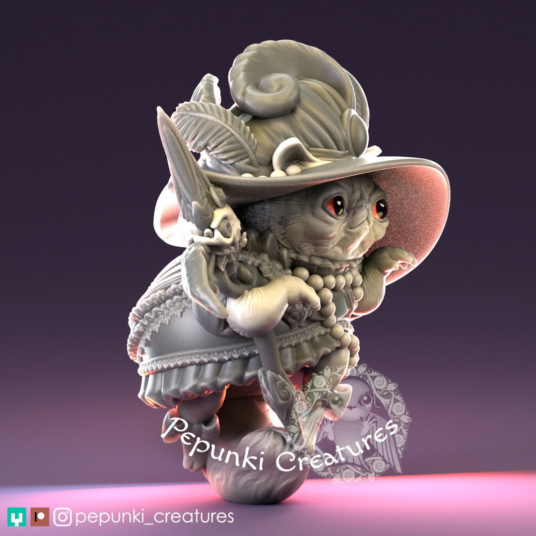 Persian Cat Witch Lady | Pepunki Creatures | UNPAINTED Miniature in Resin