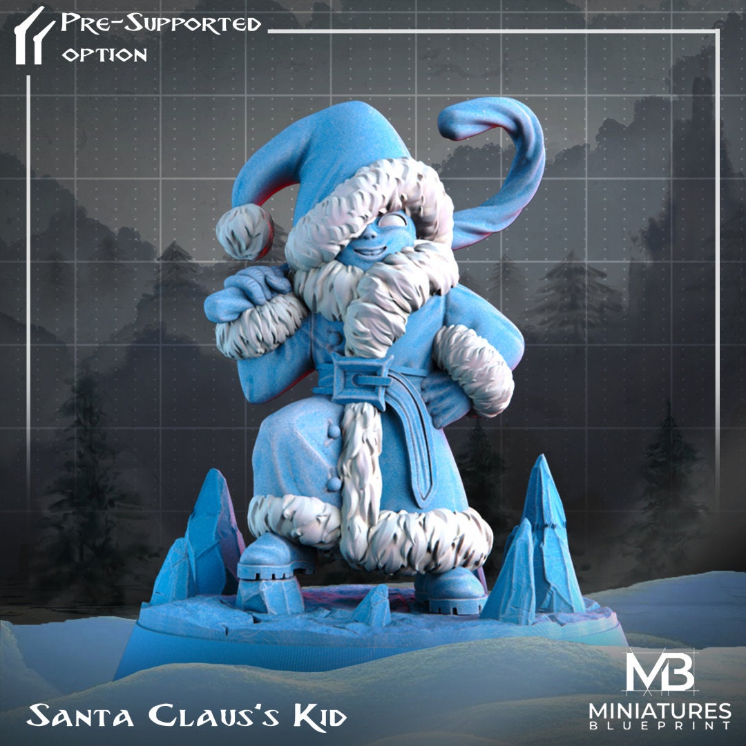 Santa Claus Kid | Miniatures Blueprint | UNPAINTED Miniature in Resin