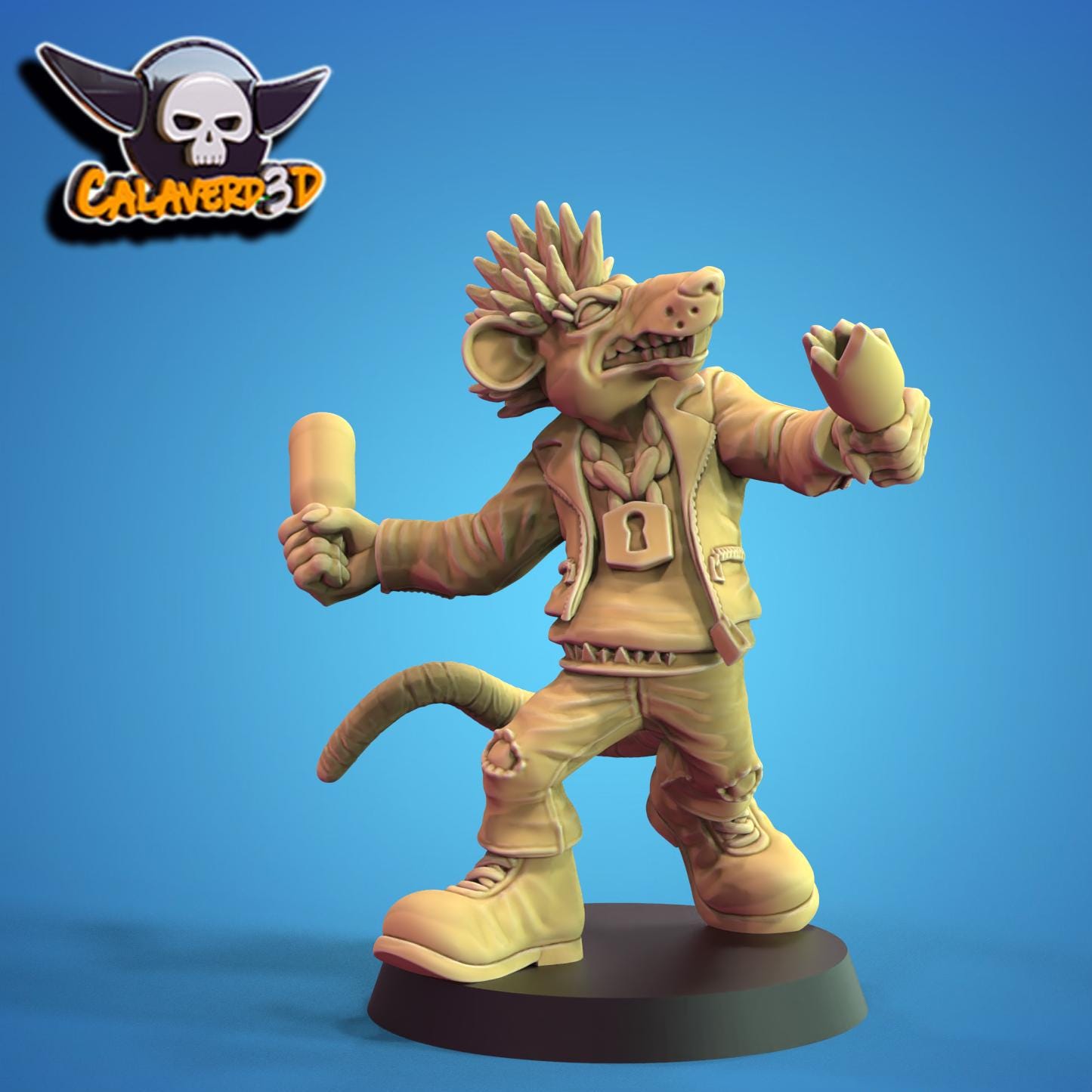 Punk Rats Fantasy Football Team | Calaverd3D | UNPAINTED Miniature in Resin