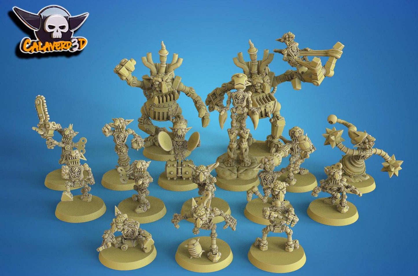 Botlins (Goblin Robots) Fantasy Football Team | Calaverd3D | UNPAINTED Miniature in Resin
