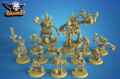 Botlins (Goblin Robots) Fantasy Football Team | Calaverd3D | UNPAINTED Miniature in Resin
