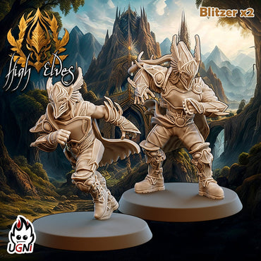 High Elf Fantasy Football Team by UGNI | UNPAINTED Miniature in Resin