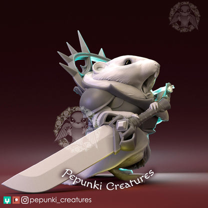 Pika Cleric Warrior | Pepunki Creatures | UNPAINTED Miniature in Resin