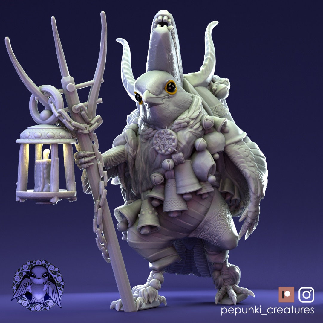 Thrush Bird | Pepunki Creatures | UNPAINTED Miniature in Resin