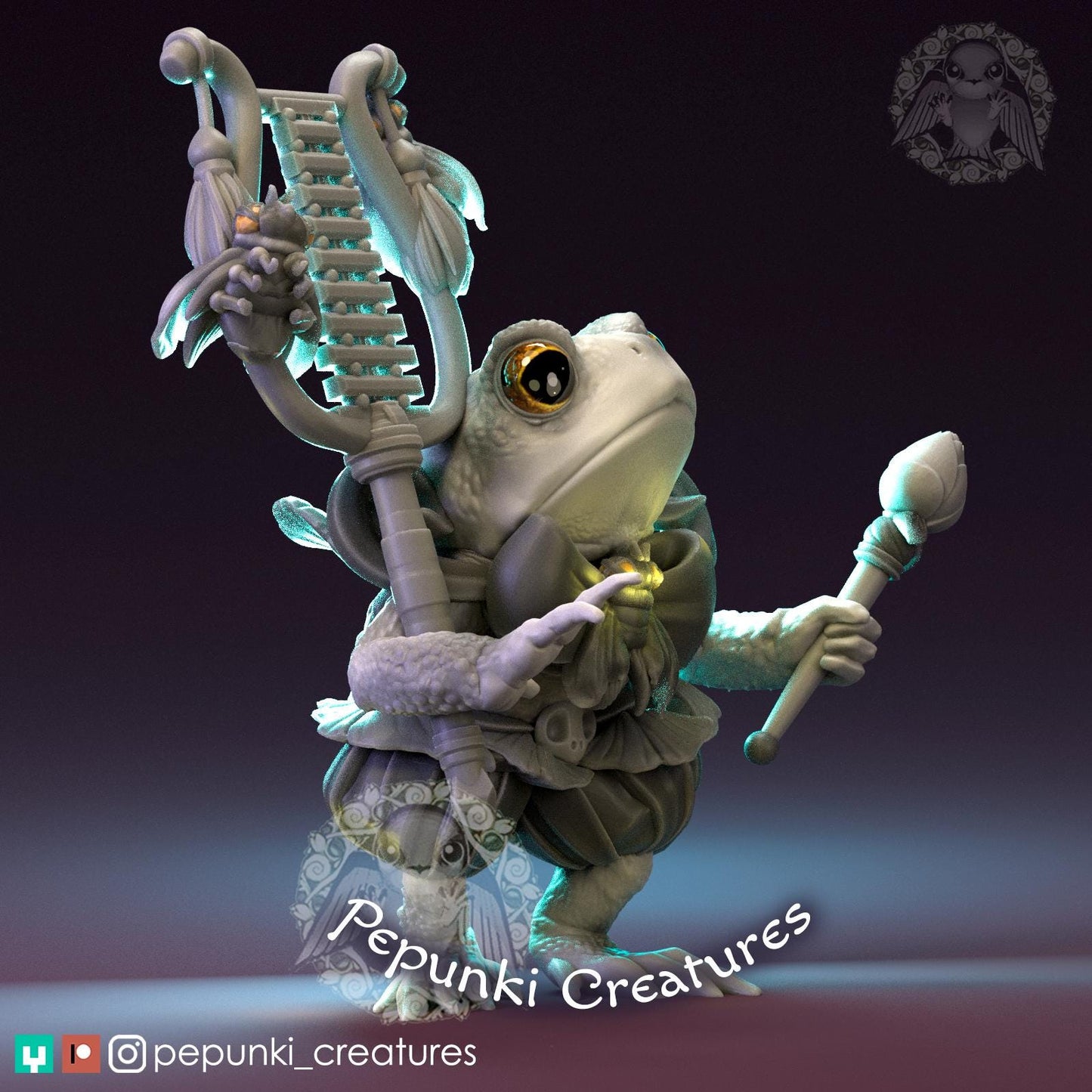 Little Toad Henchman | Pepunki Creatures | UNPAINTED Miniature in Resin