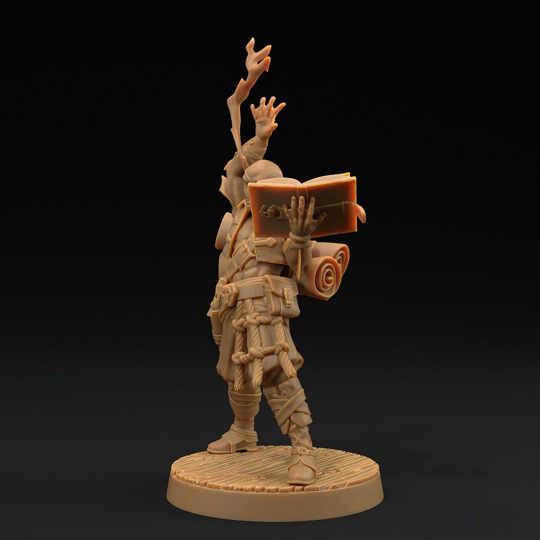 Bamf Tx'Aru, Prax Storm Wizard | Hunt for The Last Sea Angel | Dragon Trappers Lodge | UNPAINTED Miniature in Resin