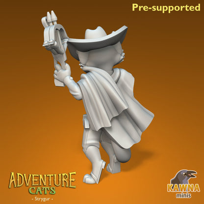 Strygur Ranger Cat - Male | Kawna | Adventure Cats | UNPAINTED Miniature in Resin