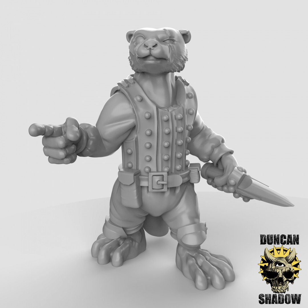 Band of Otters with Daggers (Set of 3) - Duncan Shadow