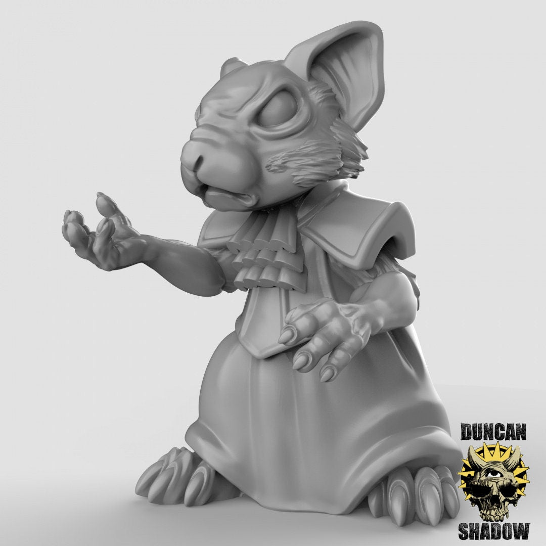 Mousle Necromancers  (Set of 3)| Duncan Shadow | UNPAINTED Miniature in Resin