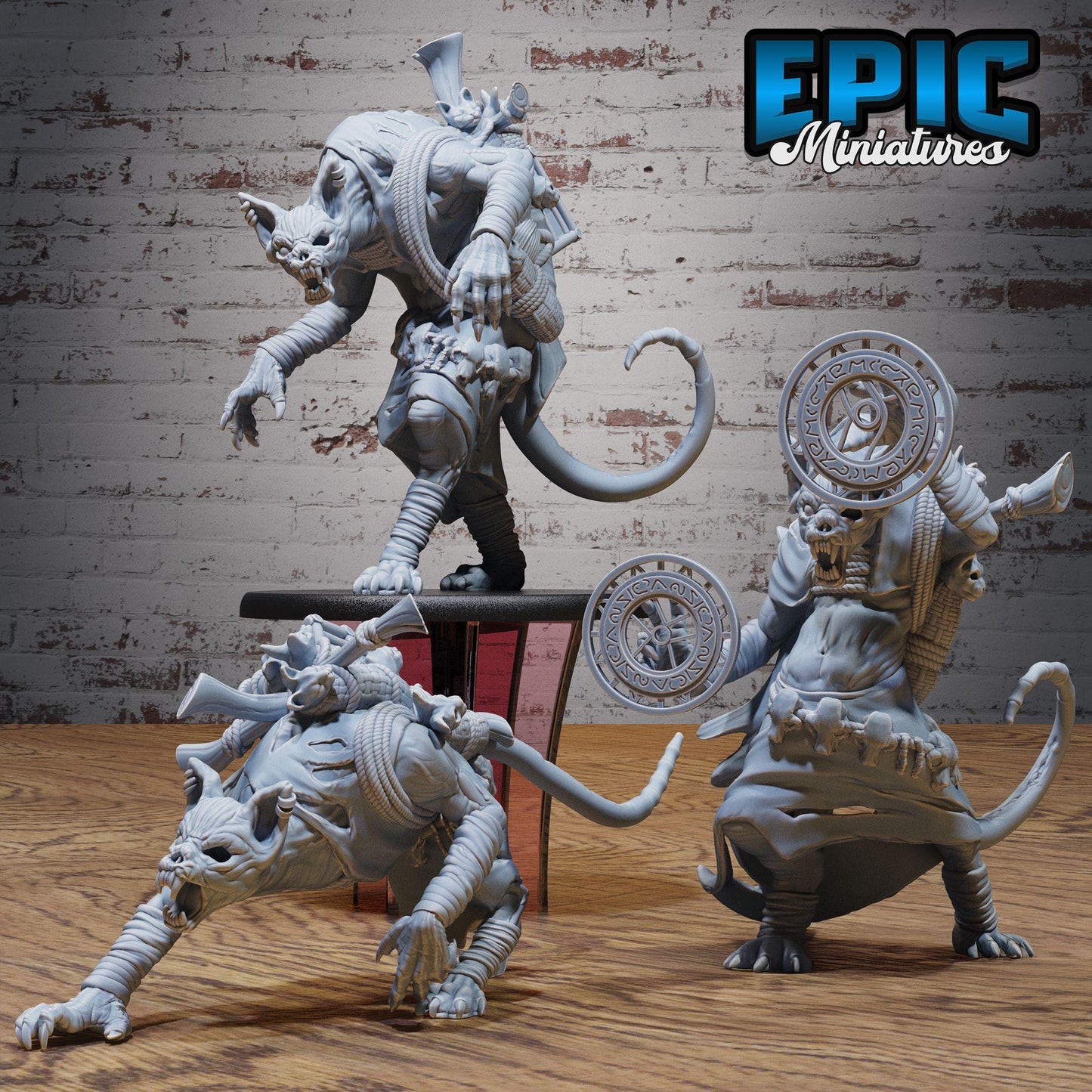 Cat Folk Zombie Set | Cat Tribe | Undead Feline Warrior | Epic Miniatures | UNPAINTED Miniature in Resin