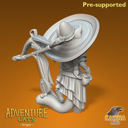 Strygur Ranger Cat - Female | Kawna | Adventure Cats | UNPAINTED Miniature in Resin