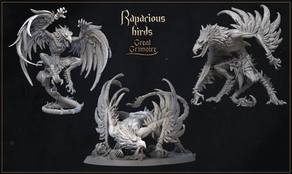 Rapacious Birds (3 versions) | Great Grimoire | UNPAINTED Miniature in Resin