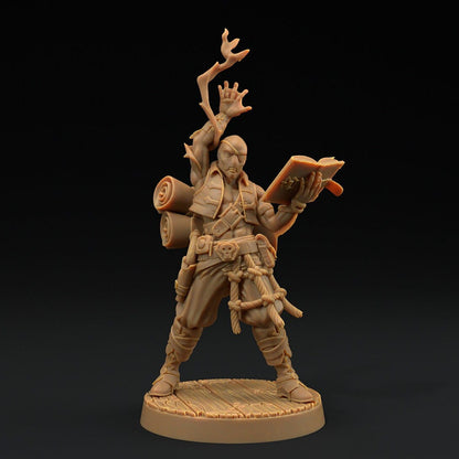Bamf Tx'Aru, Prax Storm Wizard | Hunt for The Last Sea Angel | Dragon Trappers Lodge | UNPAINTED Miniature in Resin