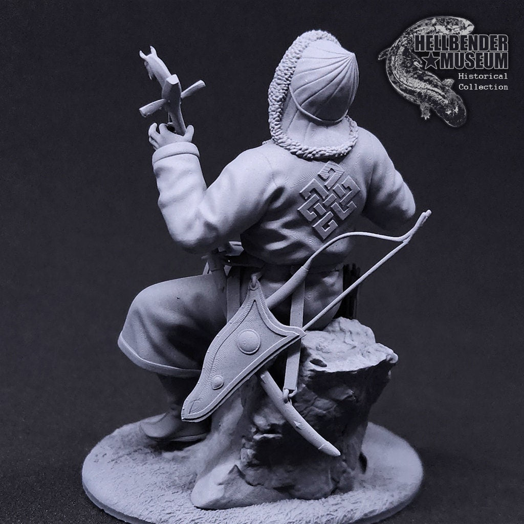 Mongolian Throat Singer | Batu, Master of the Bow | Hellbender Museum | UNPAINTED Miniature in Resin