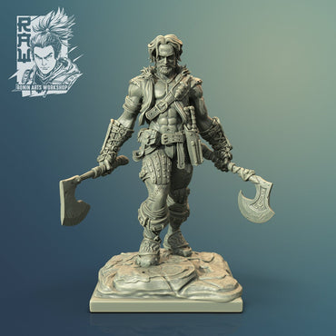 Lucano The Lycan Pathfinder (Dual-form Mini) | Ronin Arts Workshop | UNPAINTED Miniature in Resin