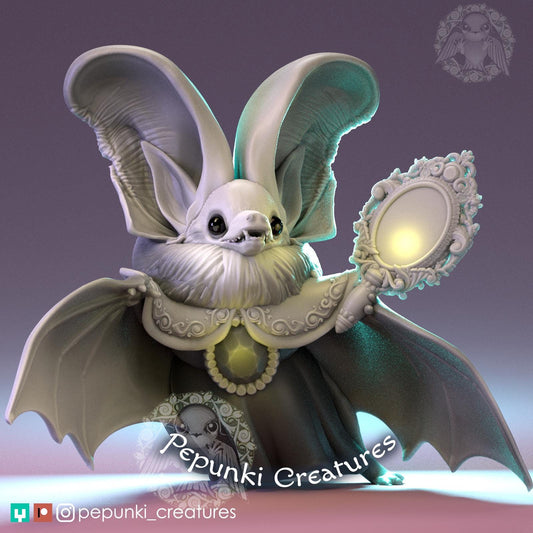Long-eared Bat Countess | Pepunki Creatures | UNPAINTED Miniature in Resin