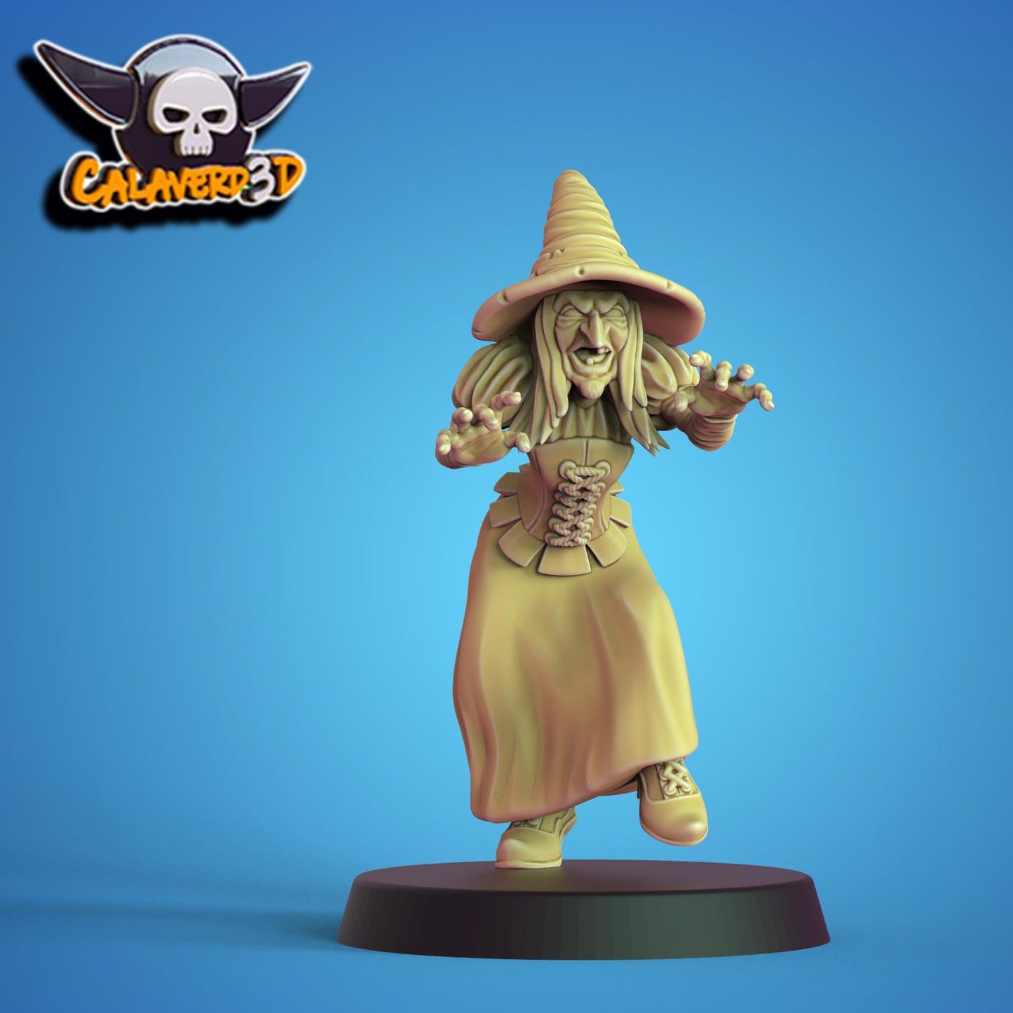 Halloween Witches Fantasy Football Team | Calaverd3D | UNPAINTED Miniature in Resin