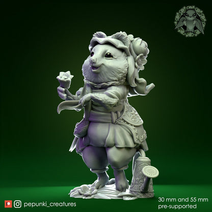 Quokka Garden Keeper (2 poses) | Pepunki Creatures | UNPAINTED Miniature in Resin