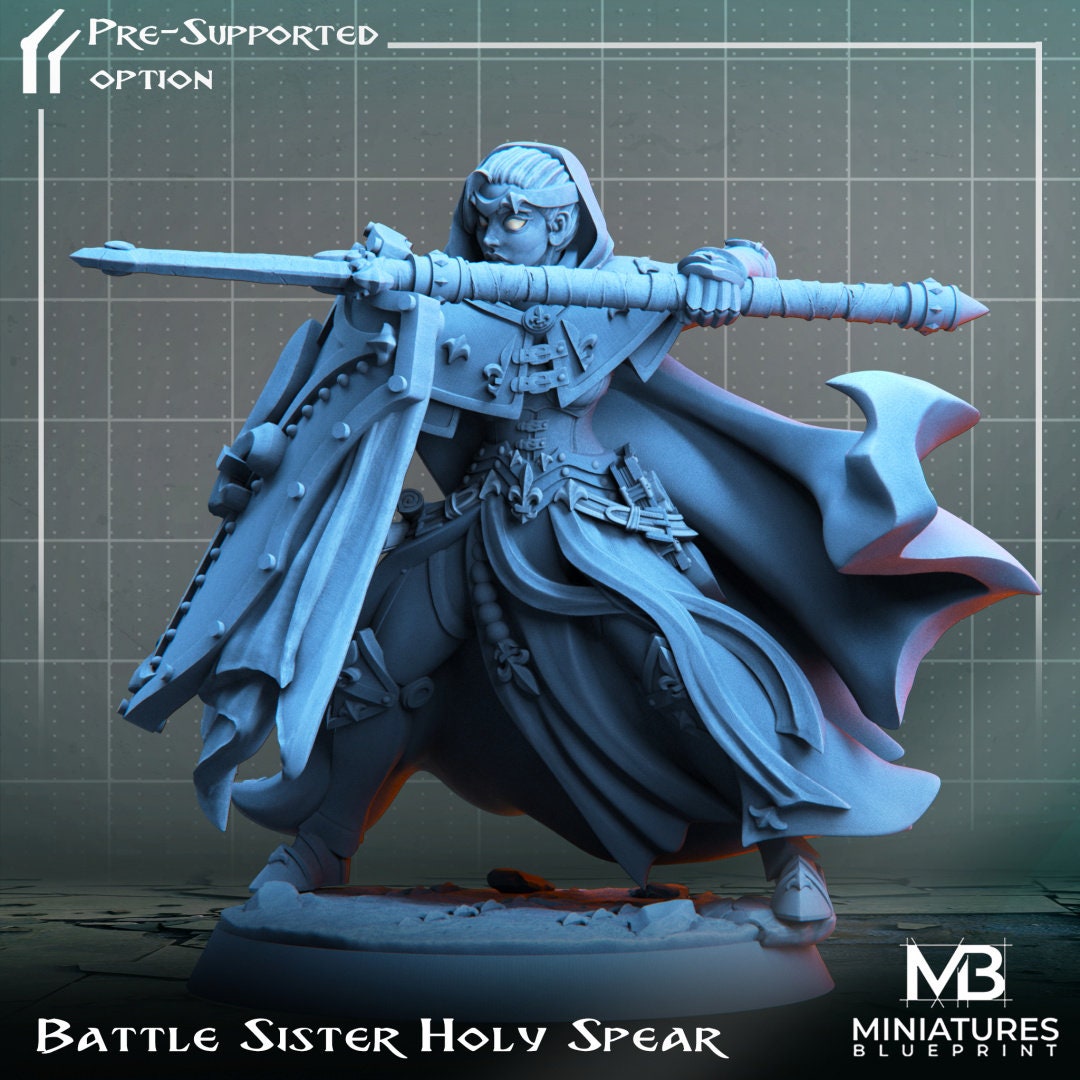 Battle Sisters (4 versions) | Miniatures Blueprint | UNPAINTED Miniature in Resin
