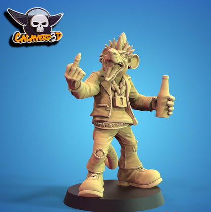Punk Rats Fantasy Football Team | Calaverd3D | UNPAINTED Miniature in Resin